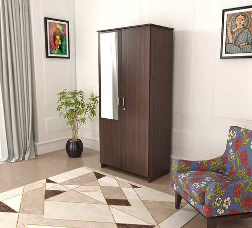 Andrie 2 Door Wardrobe With Mirror