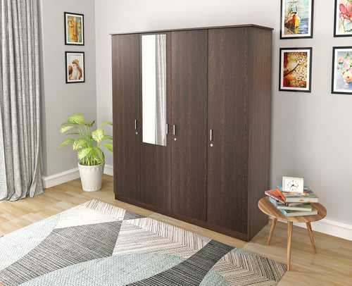 Andrie 4 Door Wardrobe With Mirror