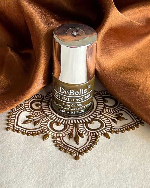 DeBelle Gel Nail Lacquer Rusty Henna (Henna Brown Nail Polish), 8ml