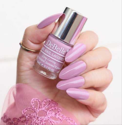 DeBelle Gel Nail Lacquer Glamorous Jessica (Light Mauve Nail Polish), 6 ml