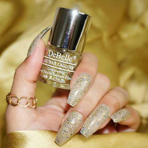 DeBelle Gel Nail Lacquer Galaxia - (Chunky Holographic Glitter Nail Polish), 8ml