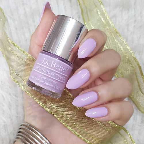 DeBelle Gel Nail Lacquer Lilac Bloom - (Soft lilac Nail Polish), 8ml