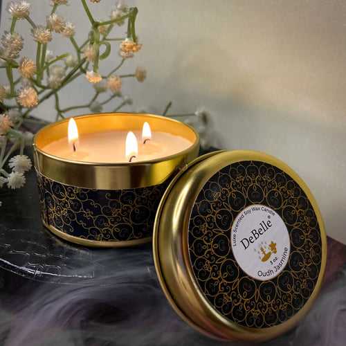 DeBelle Luxe Scented Soy Wax Candle Oudh Jasmine