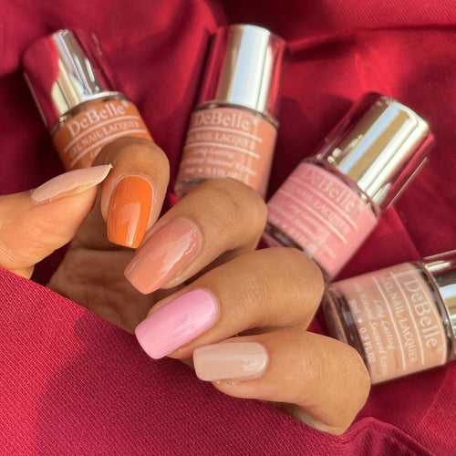 DeBelle Gel Nail Lacquers  Combo set of 4- Malibu Sunset Pastels
