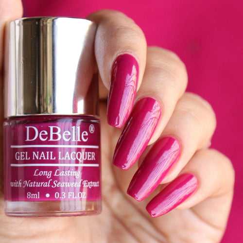 DeBelle Gel Nail Lacquer Camellia Berry - (Viva Majenta Nail Polish), 8ml