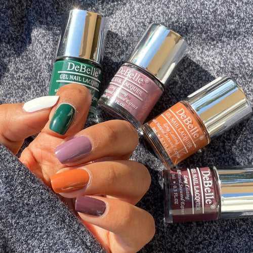 DeBelle Gel Nail Lacquers Cobmo set of 4 - Plum Orchard Pastels