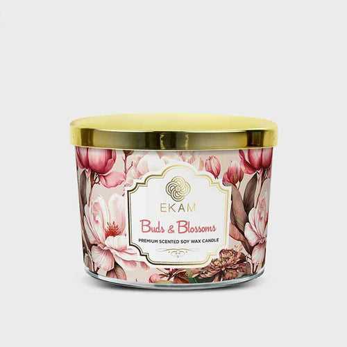 Buds & Blossoms Scented 3 Wick Candle