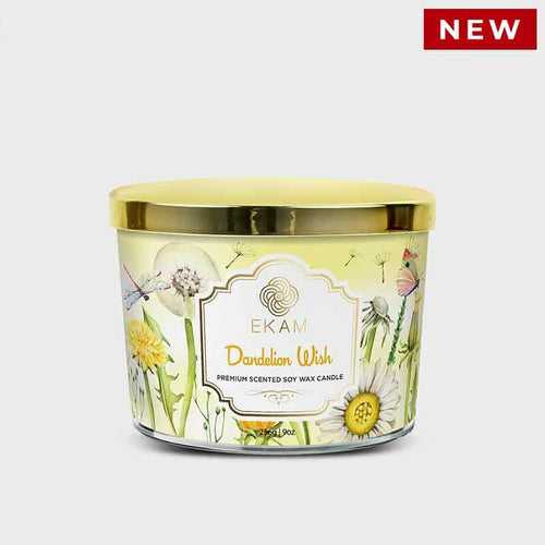 Dandelion Wish Scented 3 Wick Candle