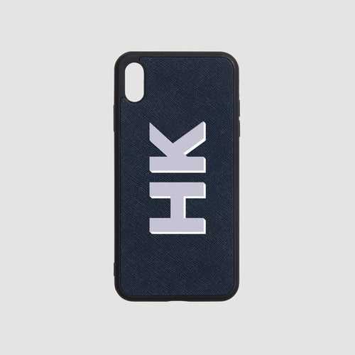 Shadow Text Personalised iPhone Case - Blue
