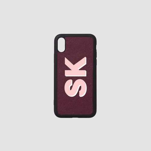 Shadow Text Personalised iPhone case- Wine