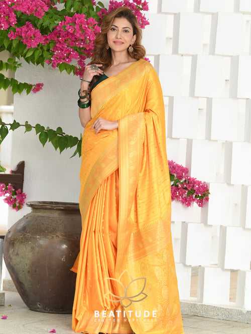 Yellow Woven Banarasi Saree