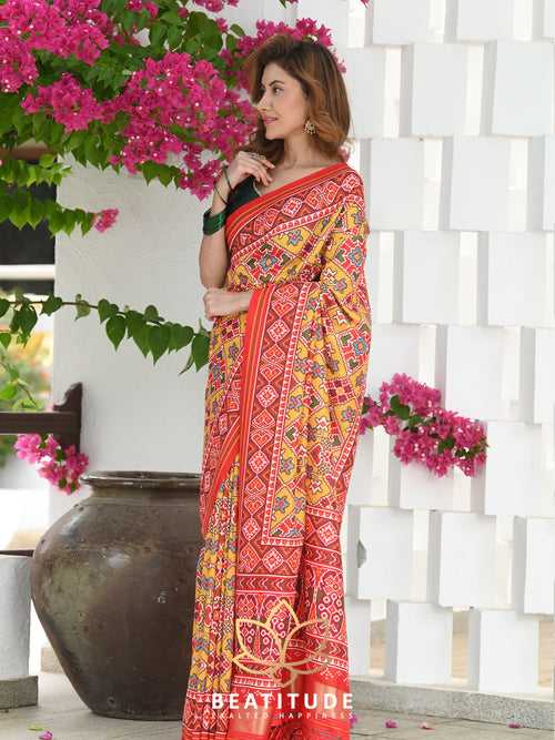 Multicolor Woven Patola Saree