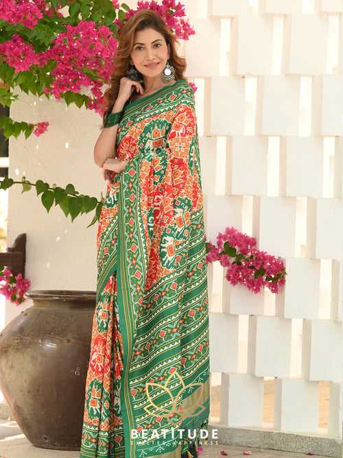 Multicolor Woven Patola Saree