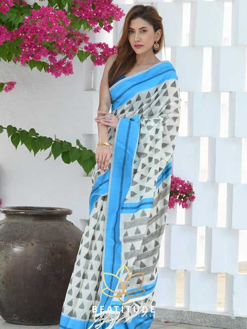 White Cotton Saree