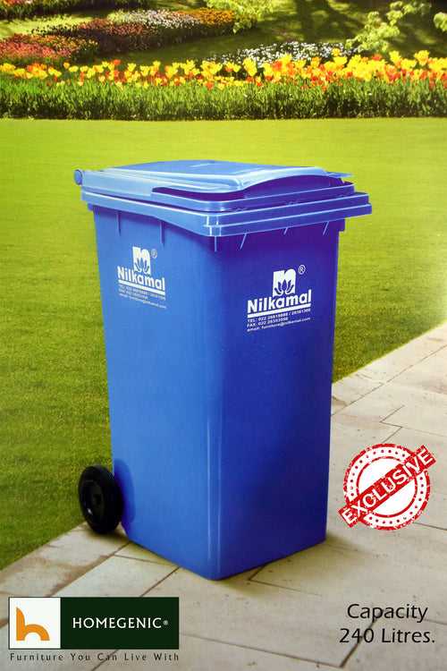 Nilkamal 240 Ltr Wheel Garbage Dustbin (Swachh Bharat Mission)