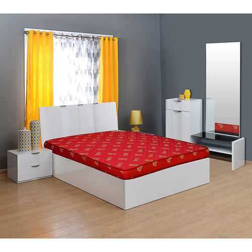 Nilkamal Value+ 4-inch Double Size Foam Mattress (Maroon, 75x72x4)