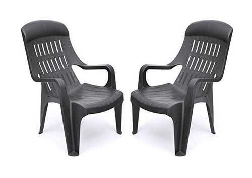 Nilkamal Weekender Relax Chair (Black) - Set of 2 pcs