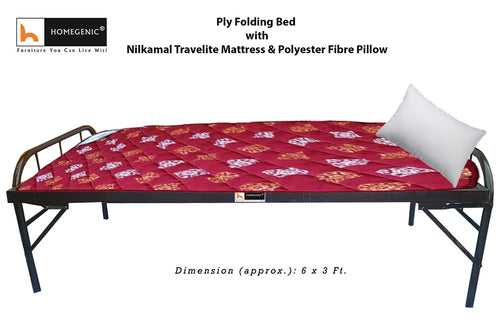 Smart Folding Bed with Mattress & Pillow (6x3 feet)