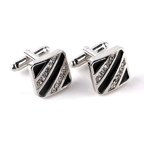 Diagonal Crystal Pattern Cufflinks