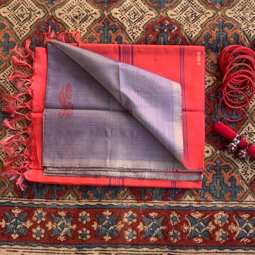 Thummanatti twilight - handwoven silk Chinnalampattu