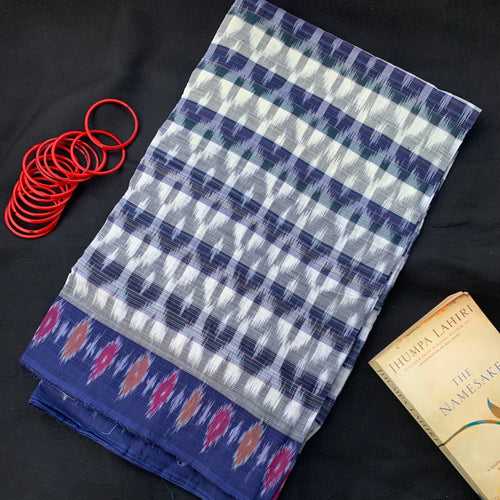 Bheegi raaton mein - mercerised Puttapaka Ikat cotton saree