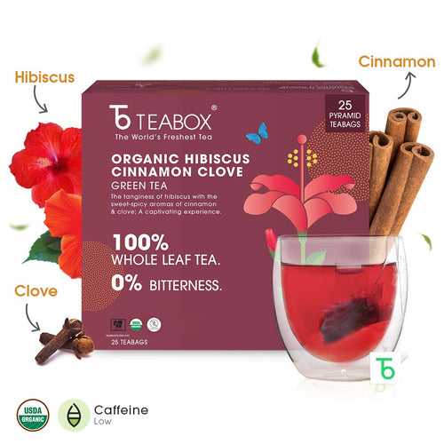 Organic Hibiscus Cinnamon Clove Green (Teabag)