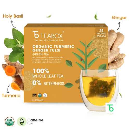 Organic Turmeric Ginger Tulsi Green (Teabag)