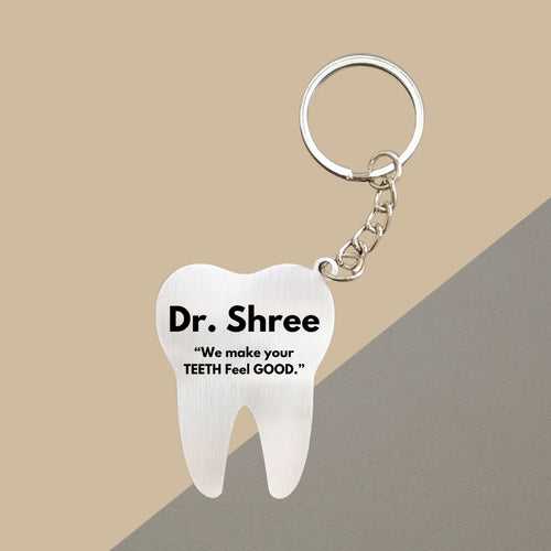 Best Gift For Dentist – Personalized Tooth Keychain – Personalized Gifts For Dental Doctors
