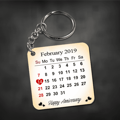 Anniversary Calendar Keychain