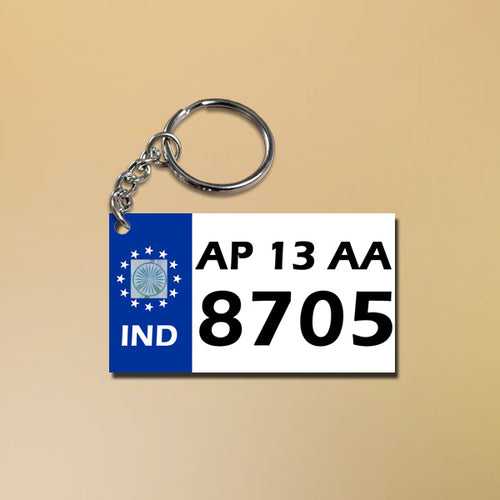 Personalised Vehicle Number Plate Keychain