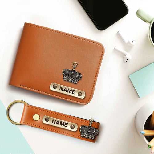 Premium Quality Men's Wallet With Name & Charm
