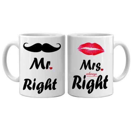 Mr Right & Mrs always Right Couple Mug