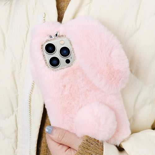 Cute Bunny Rabbit Fur Plush Case