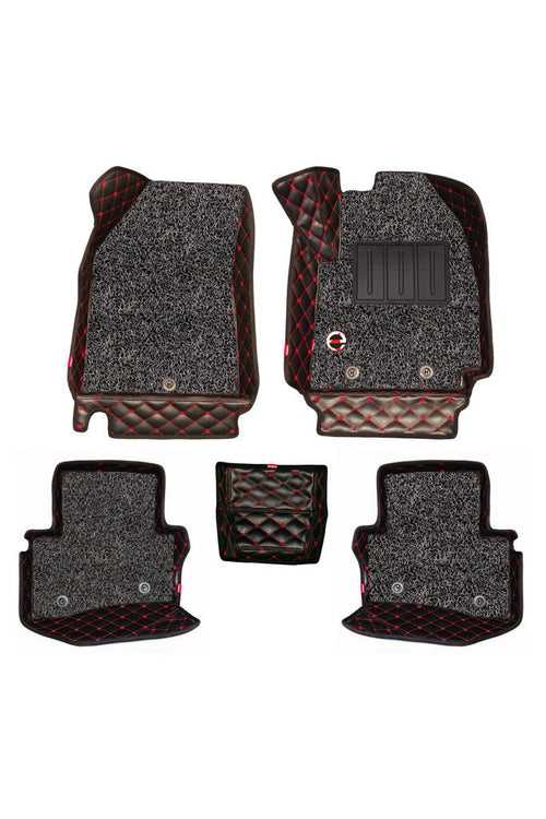 7D Car Floor Mats Black and Red For Volvo XC60