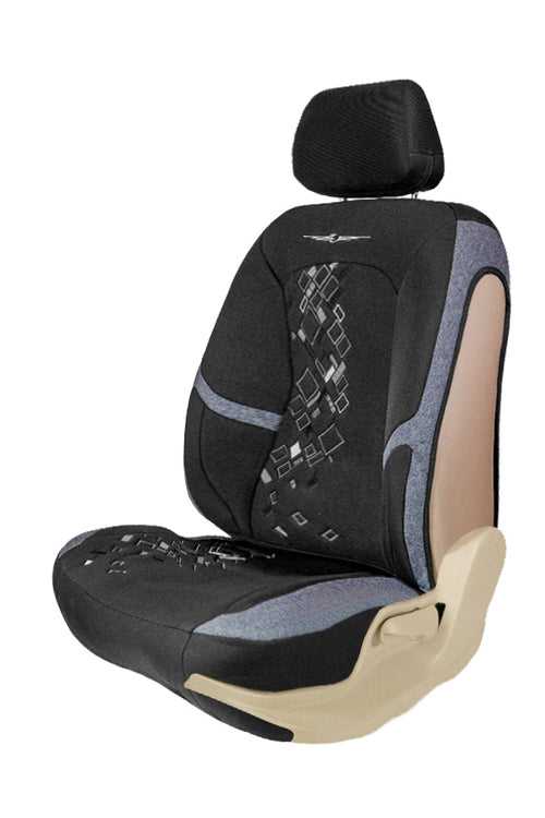 Air-bag Friendly Car Seat Cover Black and Grey For New Kia Sonet