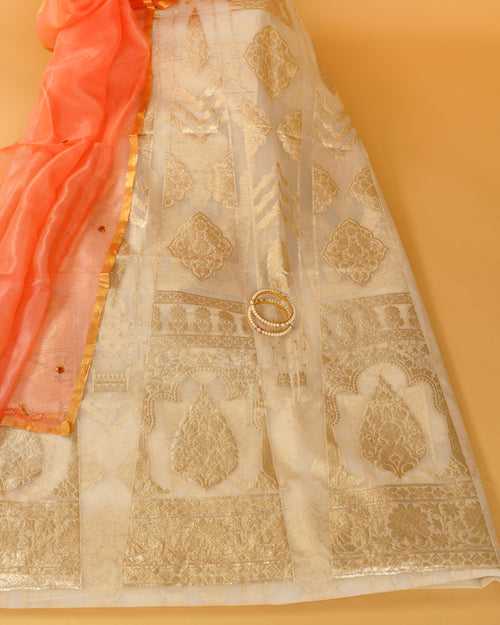 BANARASEE KALIDAAR ORGANZA SILK LEHENGA -069- MADE TO MEASURE