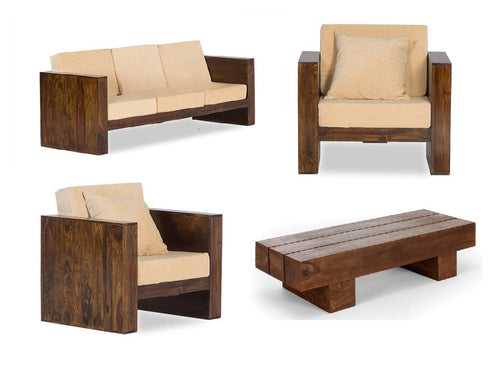 Contemporary Wooden Sofa set (SUN-WSS174)