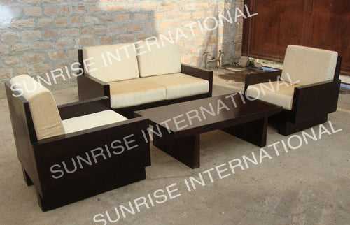 Contemporary  Wooden Sofa Set  2 + 1 + 1 + Center table with armrest !!