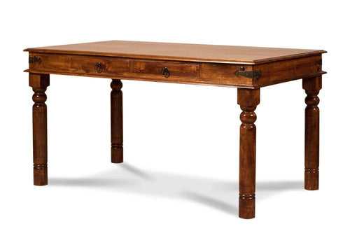 Solid wood Rajasthani Dining table with 4 storage drawers