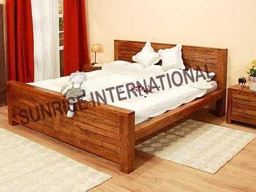 Wooden King Size Double Bed  with Groove design !