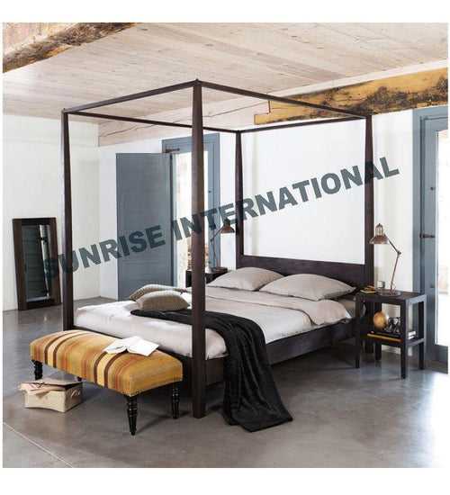 Contemporary Wooden King Size Poster Double Bed - latest designs