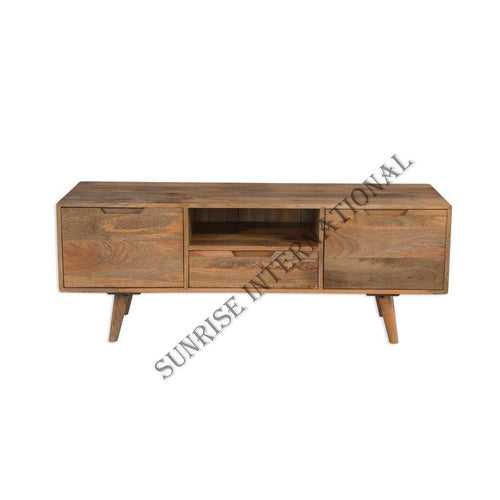 Handmade Wooden Large TV Unit Cabinet in Retro Style