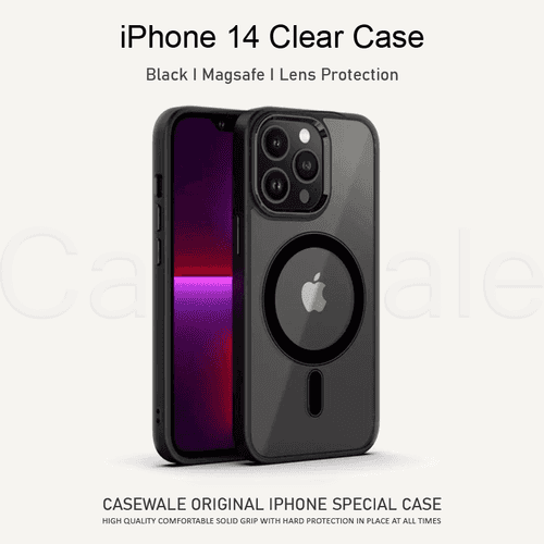 iPhone 14 Series Magsafe Hybrid Clear Case with Camera Lens Protection
