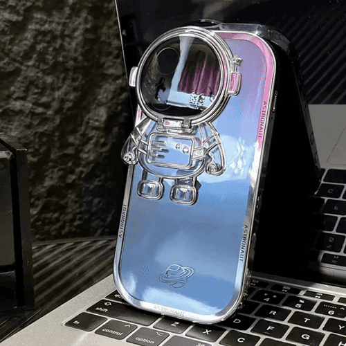 iPhone 13 Series Astronaut Lens Bracket Electroplated Phone Case