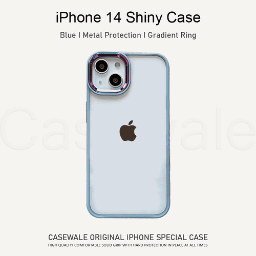 iPhone 14 Series Gradient Metal Camera Ring Protection Case