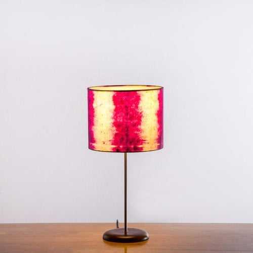 Magenta Linear Tower Shibori Table Lamp