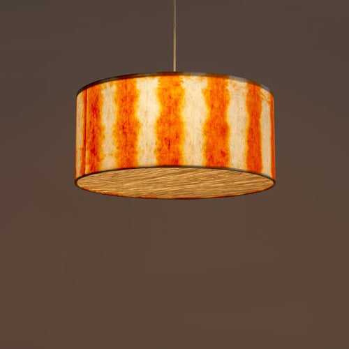 Orange Drum Shibori Linear Pendant Lamp