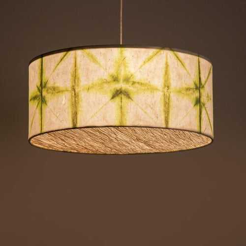 Green Drum Shibori Star Pendant Lamp