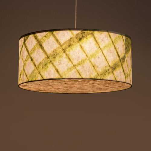 Green Drum Shibori Diamond Pendant Lamp