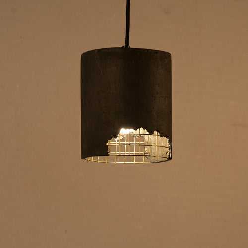 Canister Mesh Fusion Pendant Lamp(Black & Brass)